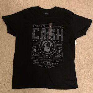 Black Johnny Cash Graphic Tee